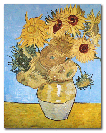 reproductie schilderij Zonnebloemen